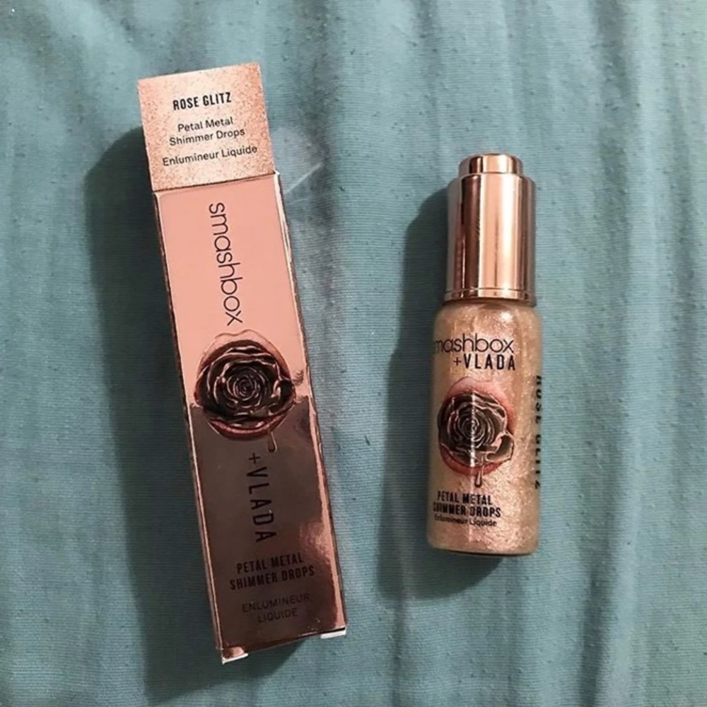 rose gold shimmer drops